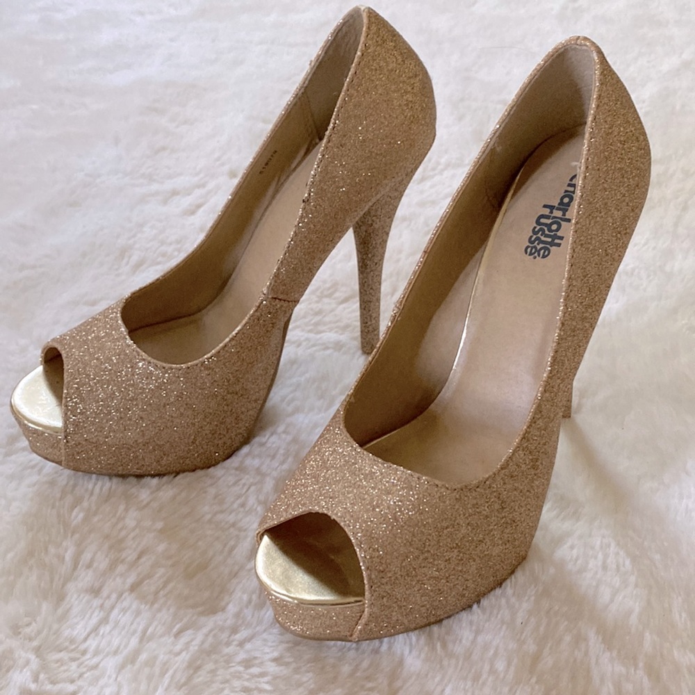 Gold party heels